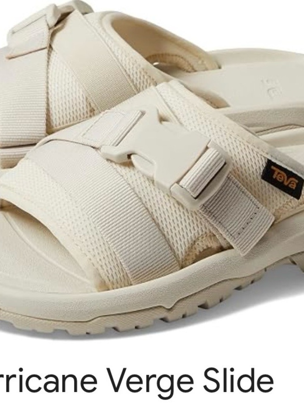 Teva Cream Slide Sandals with Adjustable Straps